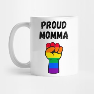 Proud Momma Rainbow Pride T Shirt Design Mug